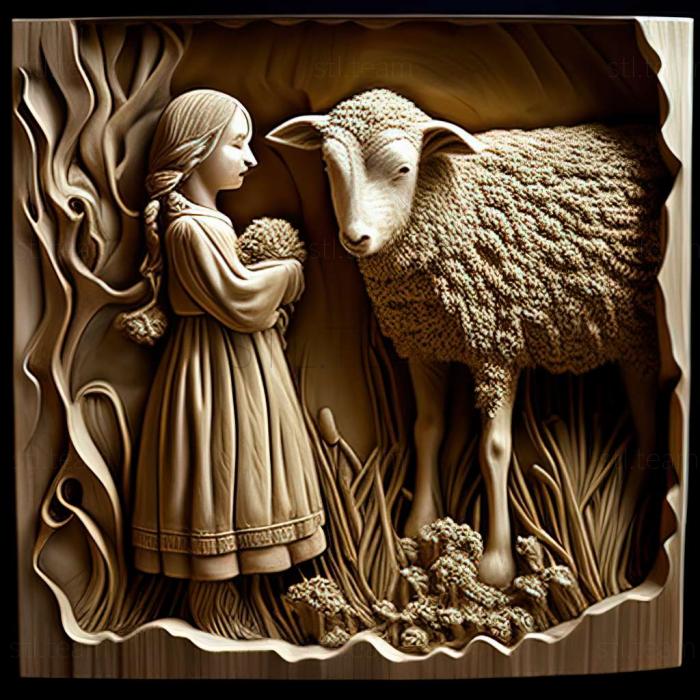 3D model Mild n Wooly Merriep and the Pasture Girl (STL)